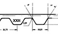 Correia Sincronizadora XH (Passo XXH 1.1/4=31,75 mm)